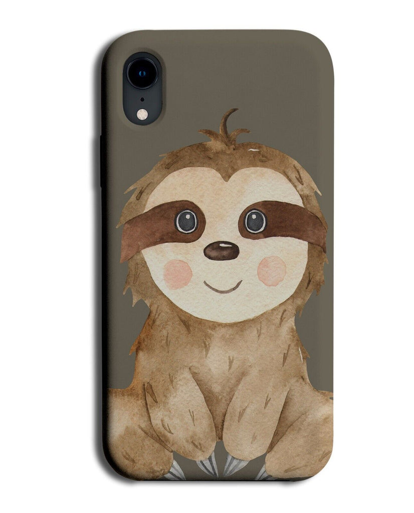 Sloth Watercolour Painting Phone Case Cover Artwork Art Sloths Face Animal Q796A