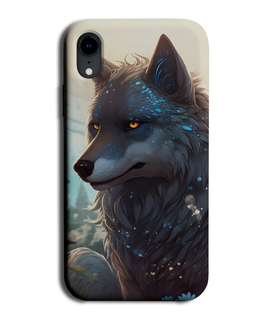Brave Wolf Picture Phone Case Cover Wolves Face Head Black Werewolf Gothic CE45