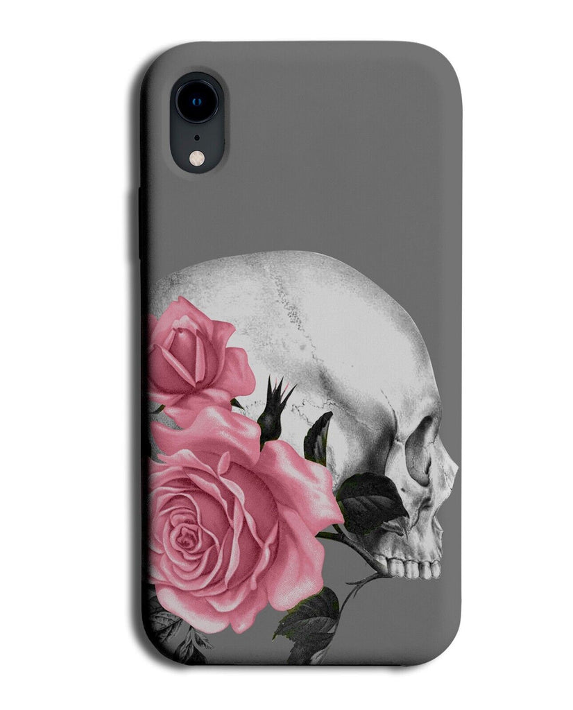 Pink Rose Skull Phone Case Cover Skulls Girls Girl Womens Roses Petal Emo AI87