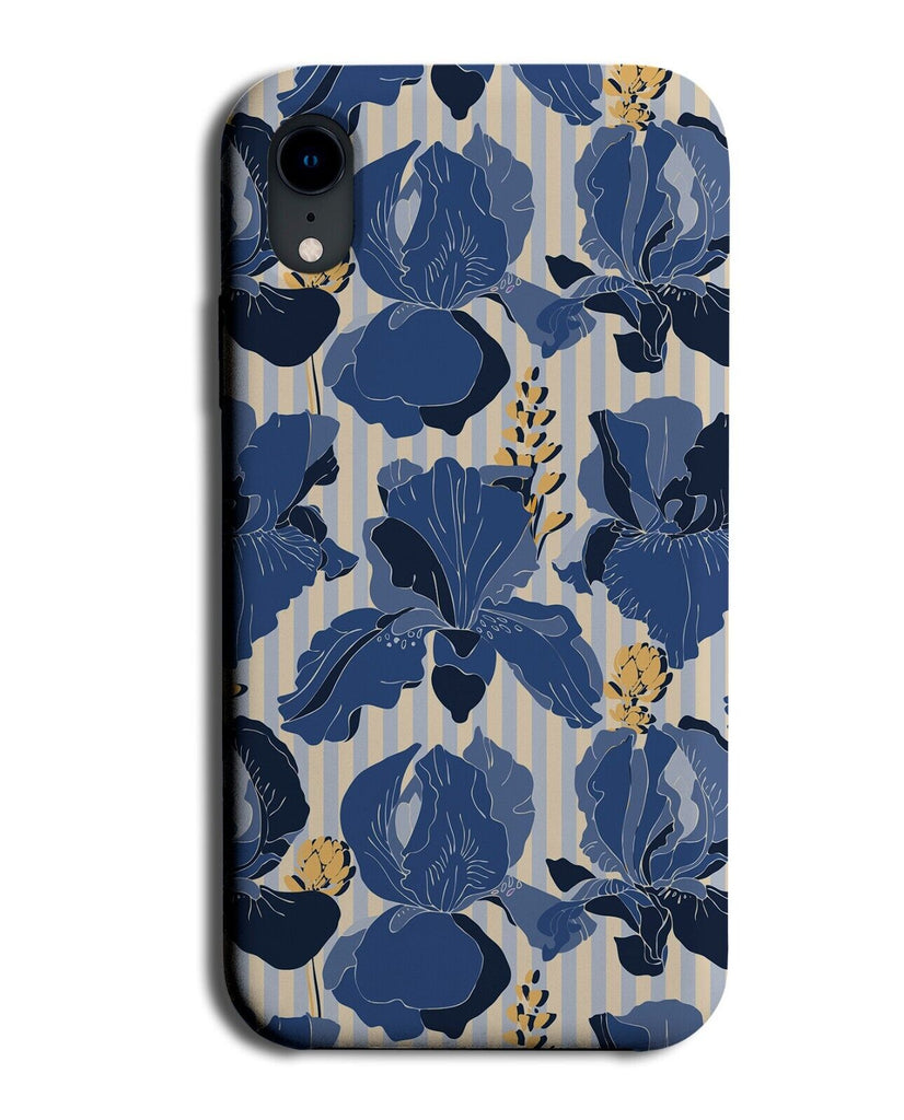 Blue Iris Flowers Phone Case Cover Floral Flower Coloured Pattern Iris's Q544