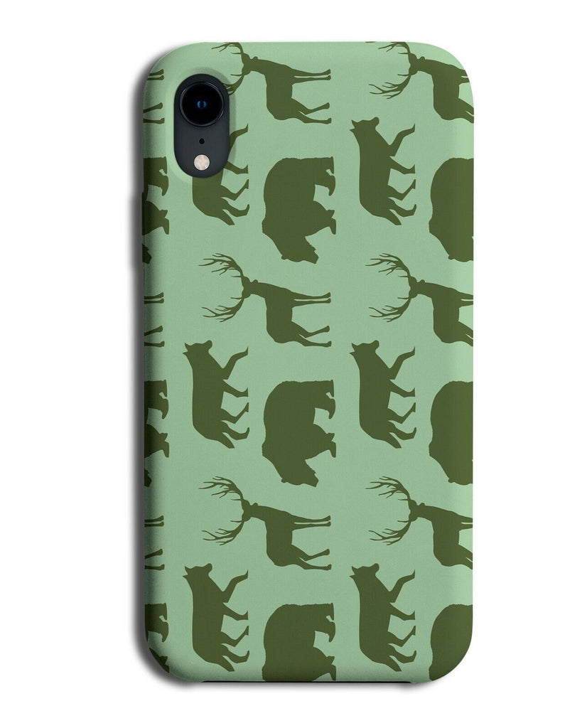 Kids Woodland Animals Silhouettes Pattern Phone Case Cover Animal Shapes E595