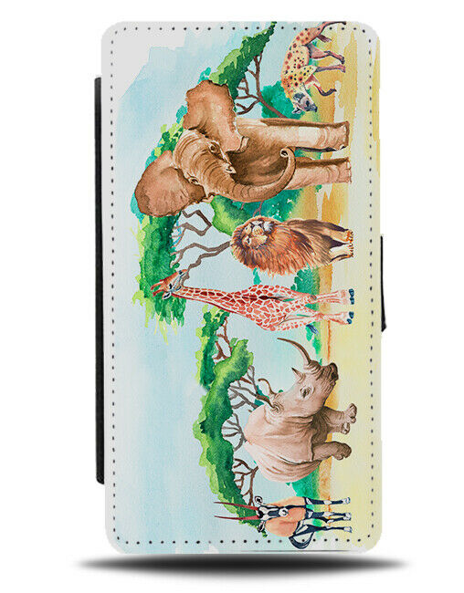 African Animal Picture Flip Wallet Case Photo Animals Wildlife Africa H293