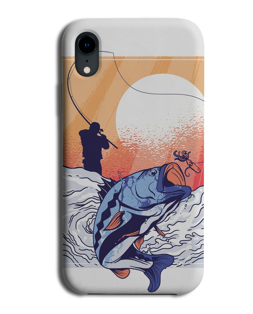 Retro Fishing Art Work Picture Phone Case Cover Stylish Cool Novelty Design J351