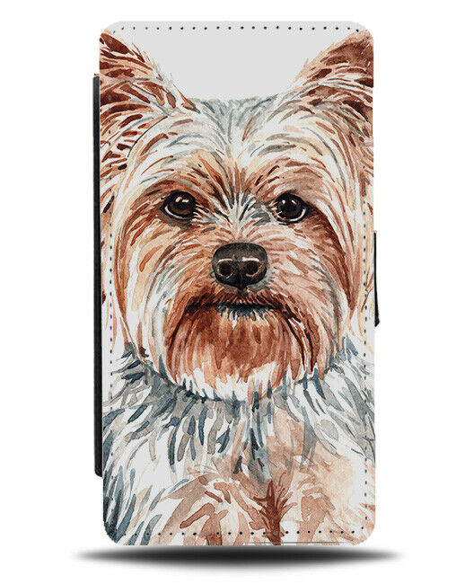 Yorkshire Terrier Flip Wallet Phone Case Dog Pet Oil Painting Artwork Dogs K649