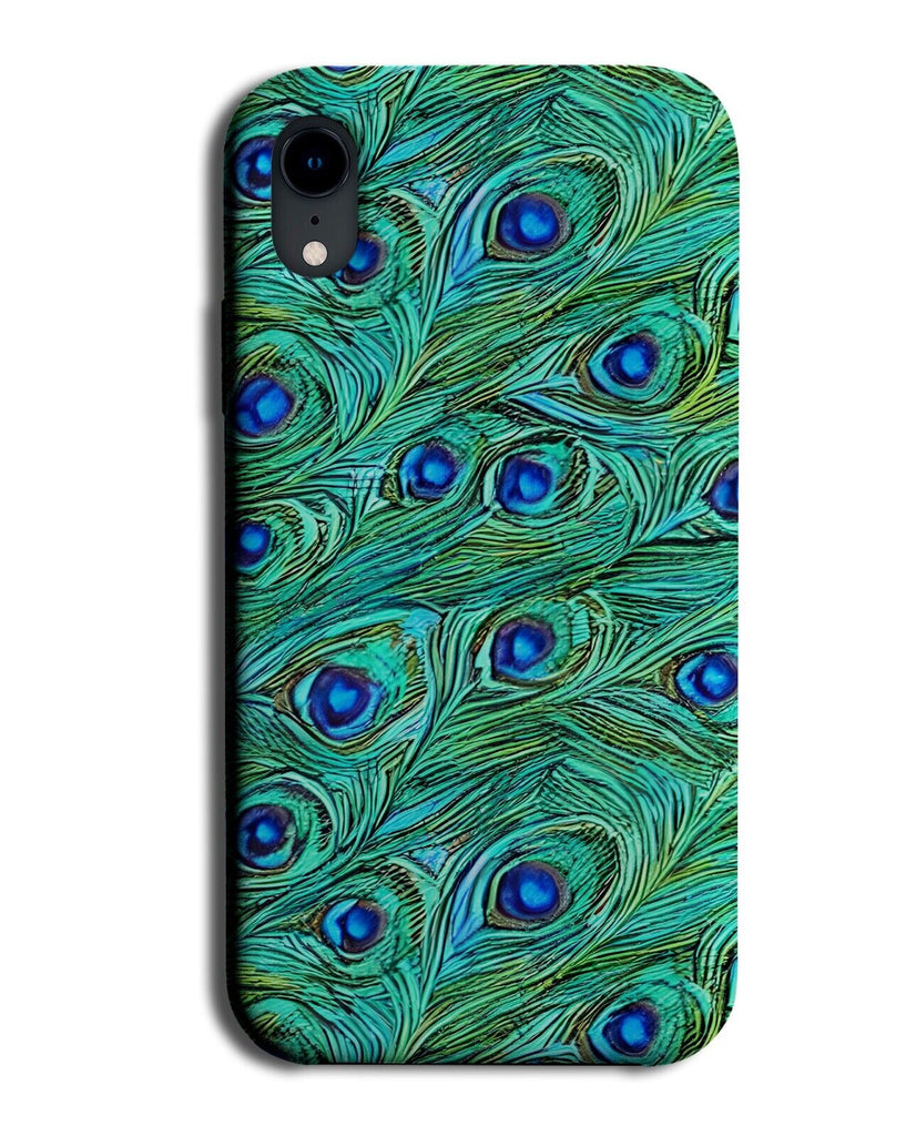 Neon Green Peacocks Feathers Pattern Phone Case Cover Feather Wings Wing CI82
