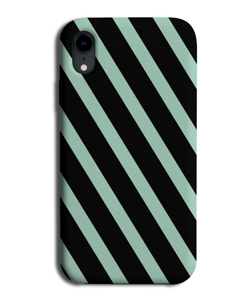 Black and Mint Green Stripe Pattern Phone Case Cover Stripes Lines Light i902