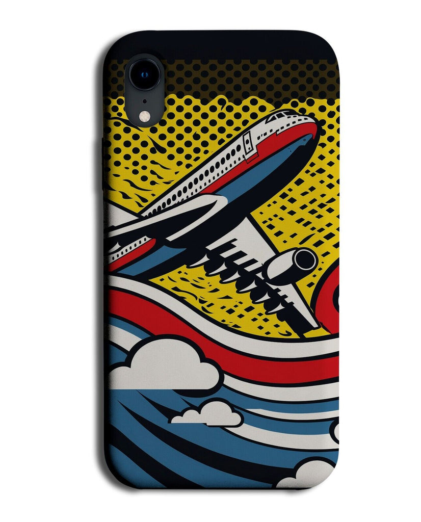 Vintage Jumbo Jet Cartoon Phone Case Cover Take Off Landing In The Sky Jets BY69