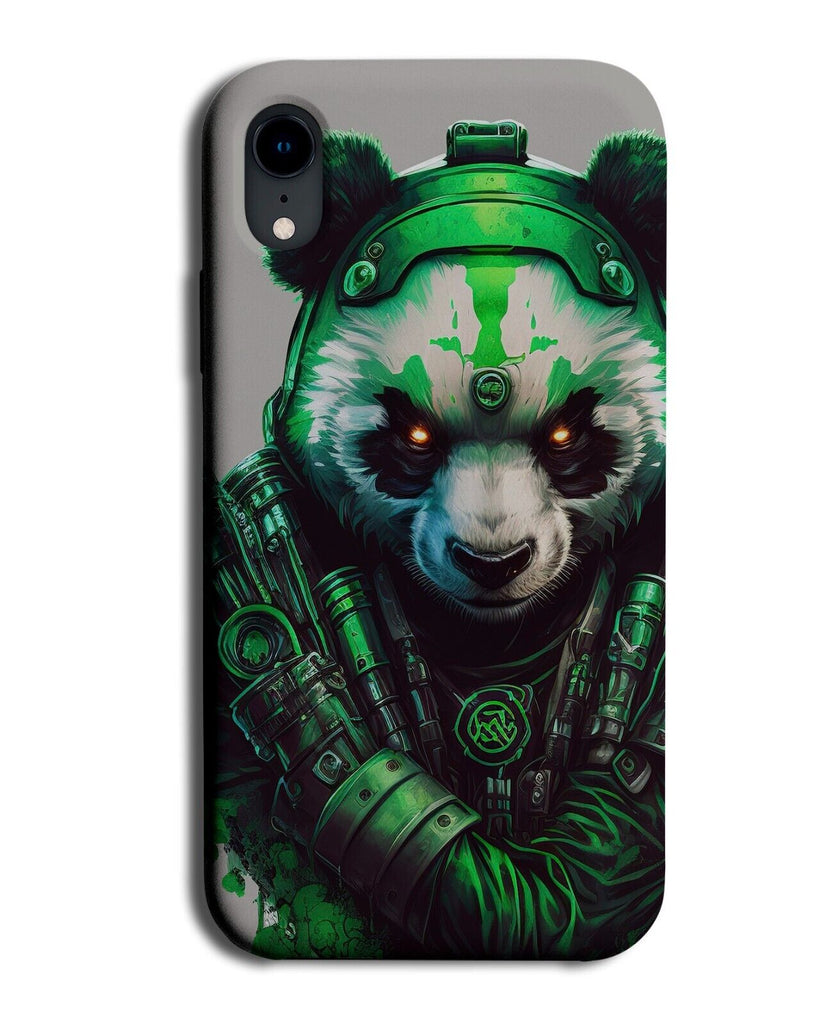 Cyberpunk Panda Phone Case Cover Pandas Bear Style Metal Design Vintage BK01