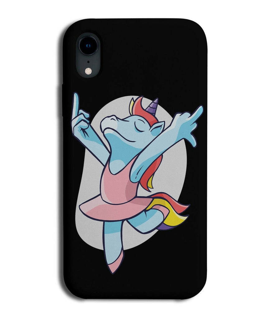 Rude Ballet Dancer Phone Case Cover Unicorn Cartoon Swearing Middle Finger i997