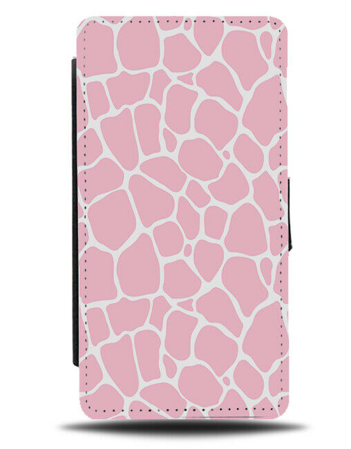 Pink Giraffe Shapes Flip Wallet Case Animal Colour Coloured Giraffes Print F107