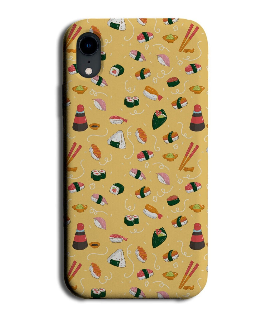 Sushi Pattern Phone Case Cover Sushis Japanese Japan Food Pieces Chopsticks DG08