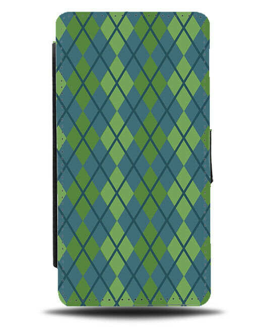 Golf Pattern Flip Wallet Case Golfing Shapes Design Jumper Shorts Trousers G661