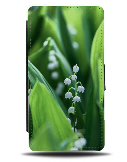 White Iris Flowers Flip Wallet Case Flower Picture Photo Leaf Bluebell G702