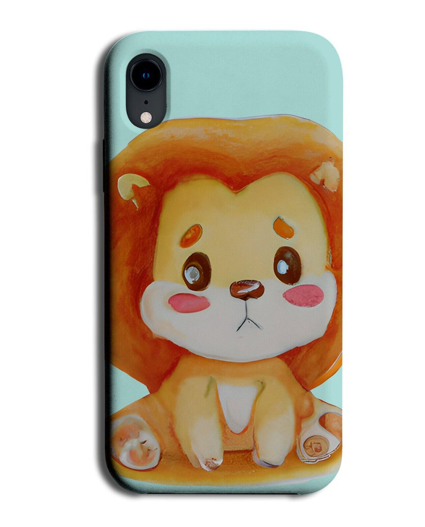 Childrens Lion Character illustration Phone Case Cover Drawing Kids Childs BD39