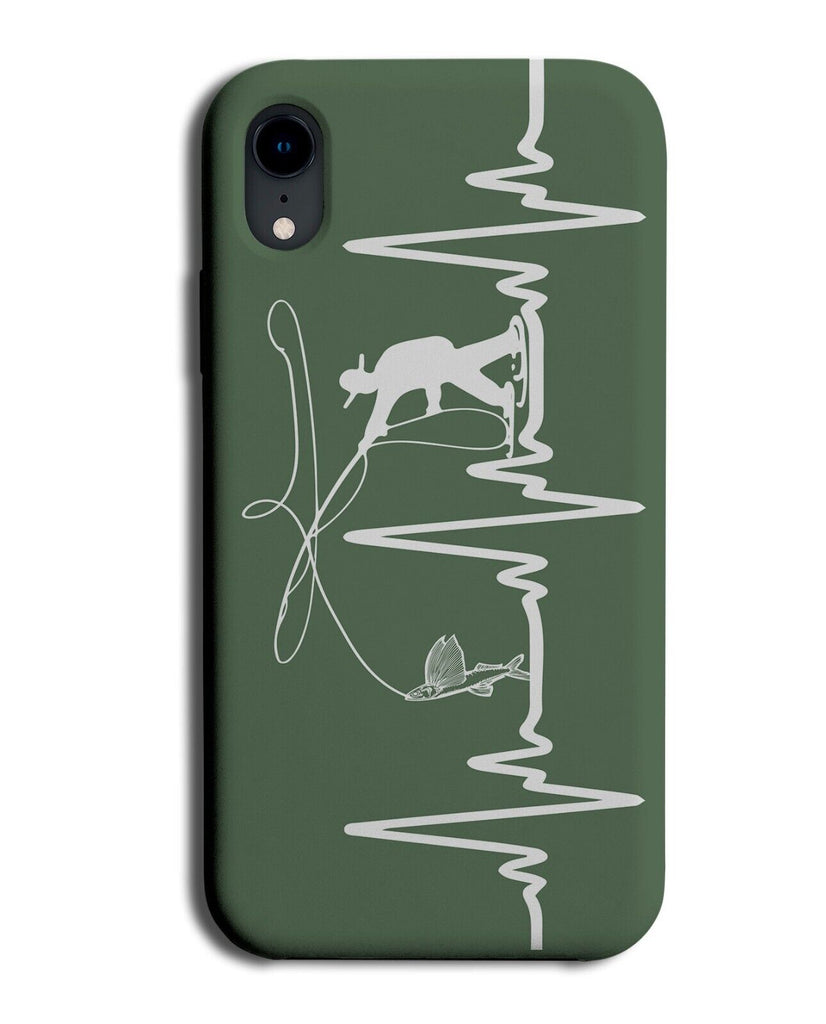 Fly Fishing Phone Case Cover Flys Fish Fisherman Heartbeat Line Gift Mens BK83