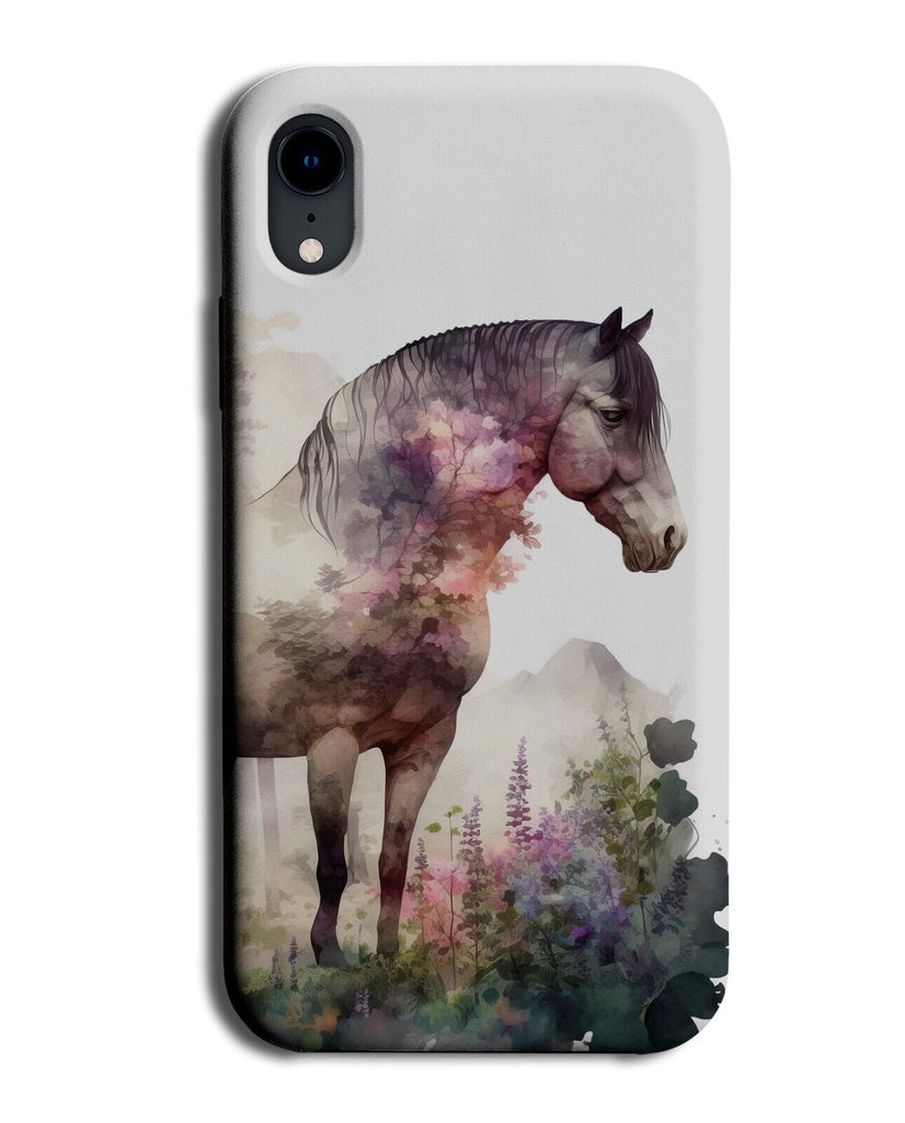 Horse In Flowers Phone Case Cover Flower Nature Pony Picture Fancy Photo AT71