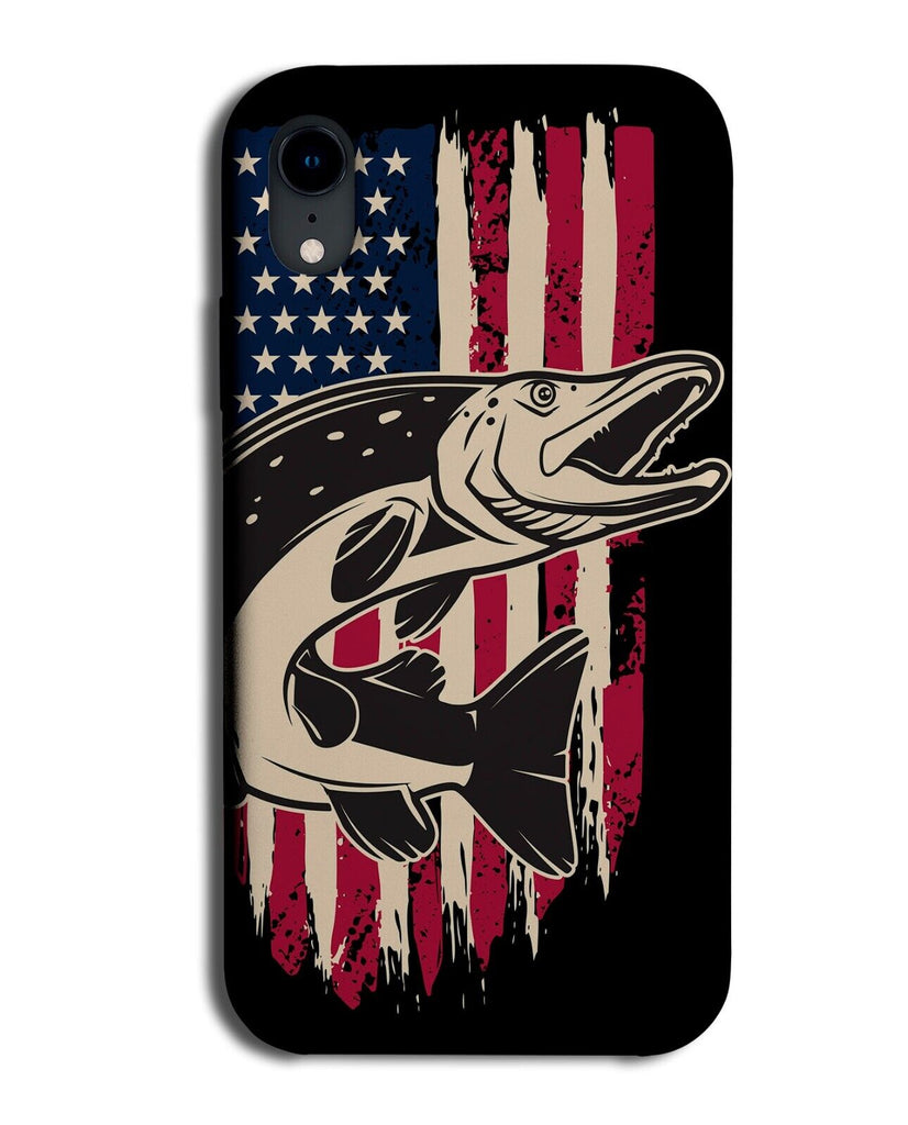 American Pike Fish Phone Case Cover Pikes Fishes Flag USA Cartoon Shape P320