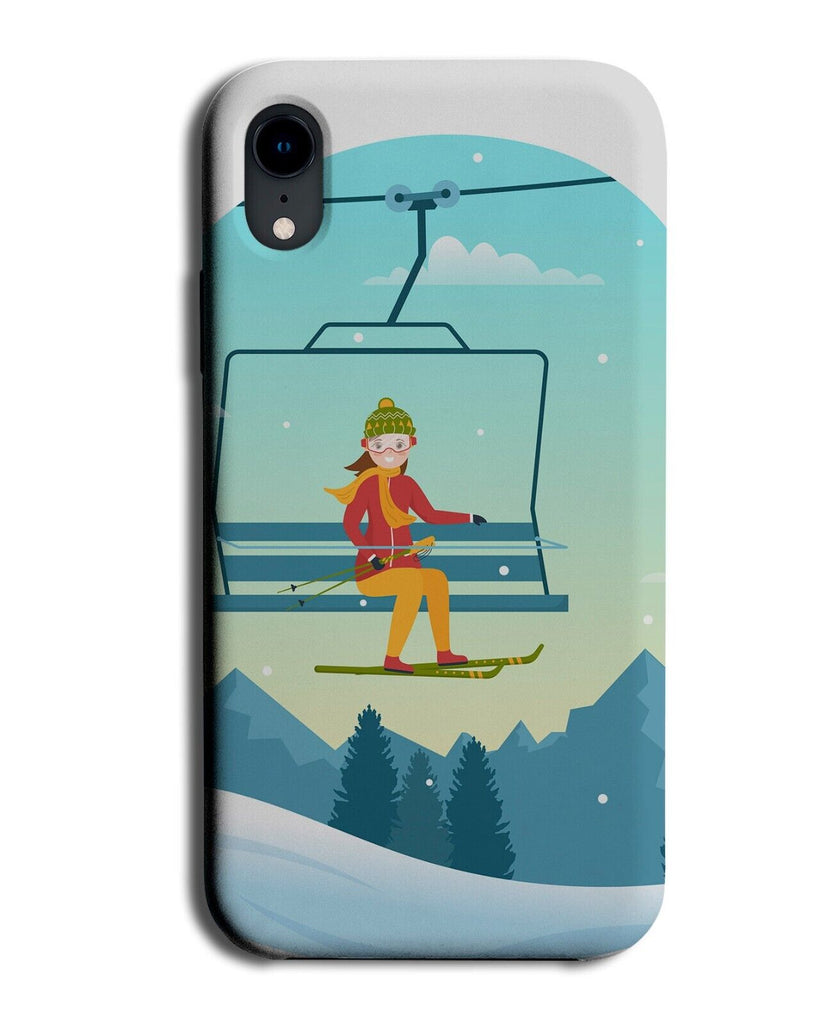 Women On Ski Lift Phone Case Cover Ski's Seat Chair Resort Womens Girls Q458B