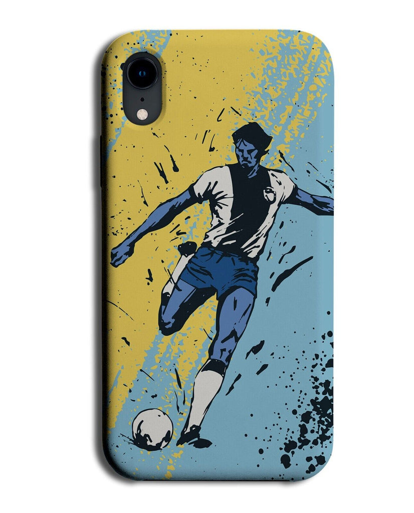 Retro Football Player Phone Case Cover Footballer Soccer Vintage Poster Q433B