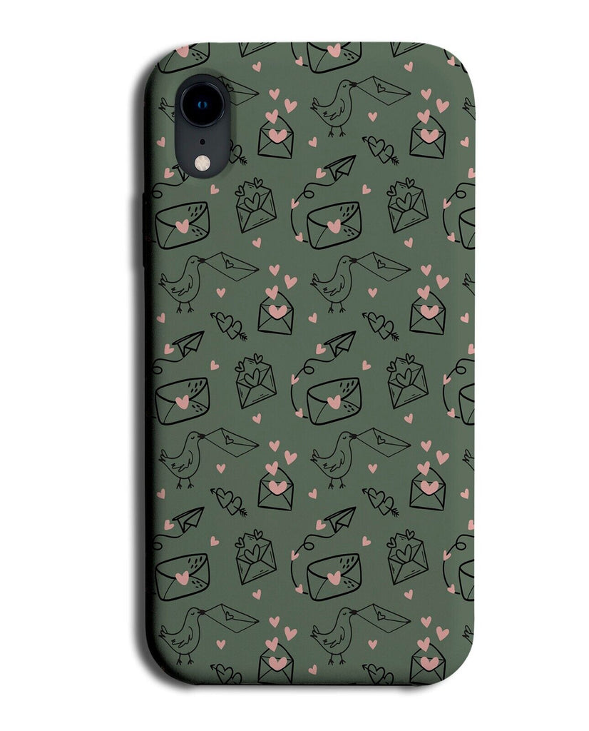 Dark Green Rose Gold Heart Shapes Phone Case Cover Girls Symbols Womens P262I