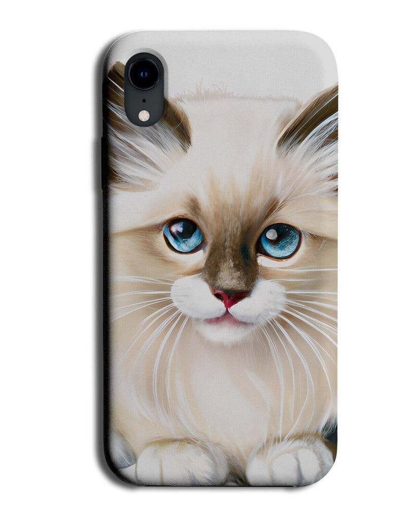White Birman Cat Phone Case Cover Cats Blue Eyes Eyed Cats Long Haired Q451B
