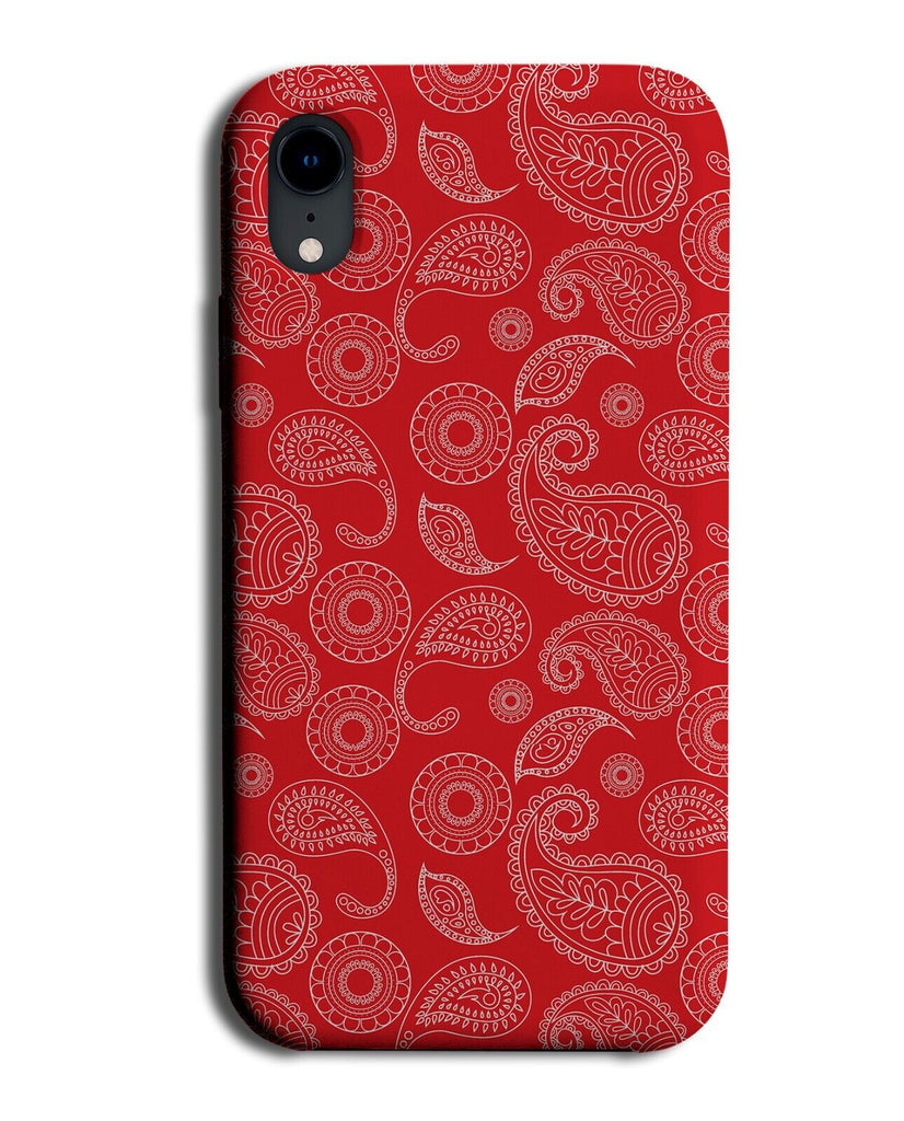 Red Faint Paisley Shapes Phone Case Cover Paisleys Dark Tribal Indian India CL37