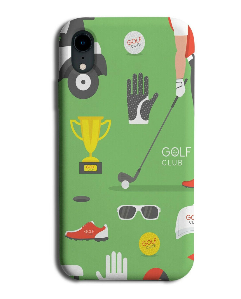 Golf Putting Phone Case Cover Putter Ball Balls Club Shoes Trophy Design F718