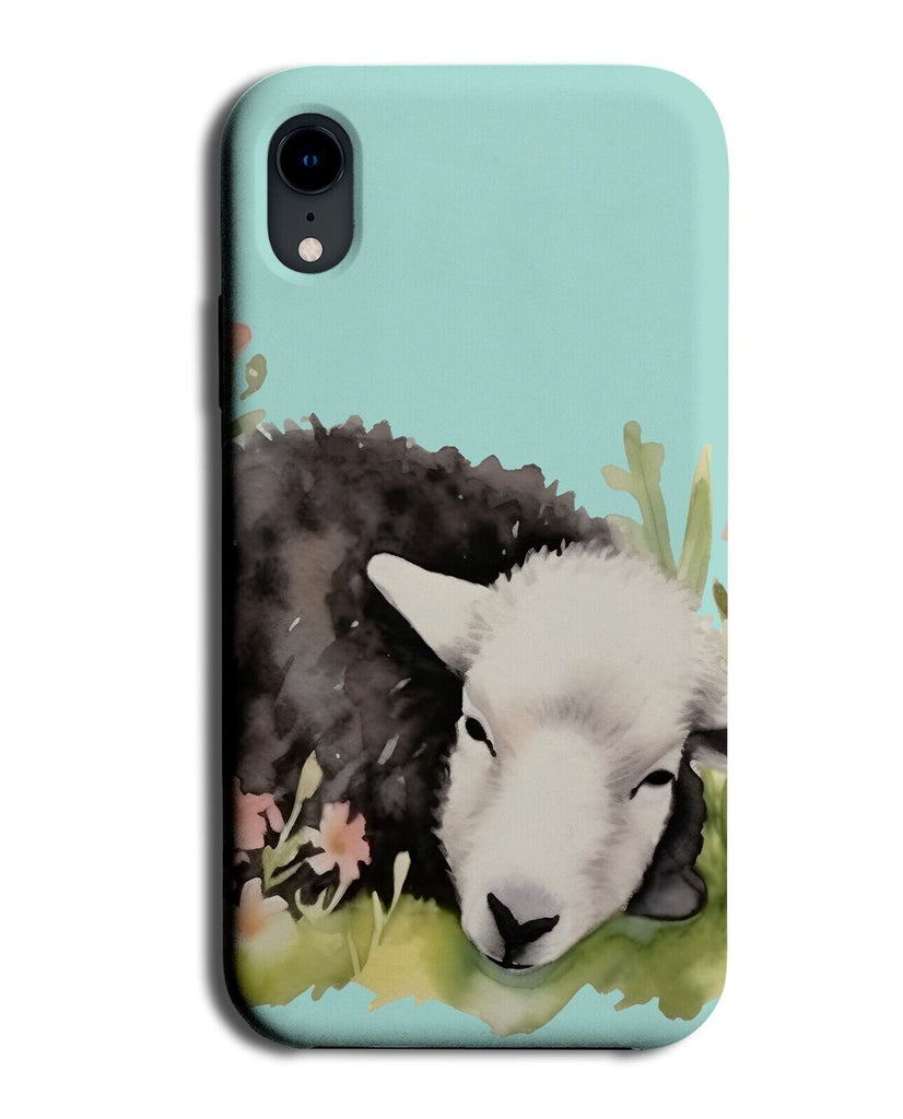 Black Lamb Watercolour Phone Case Cover Lambs Sheep Baby Of The Family Farm BY41