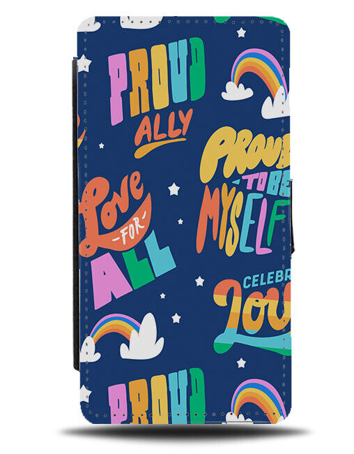 Pride Flip Wallet Case Proud Colourful Rainbow Shapes LGBT LGBTQ LGBT+ N554
