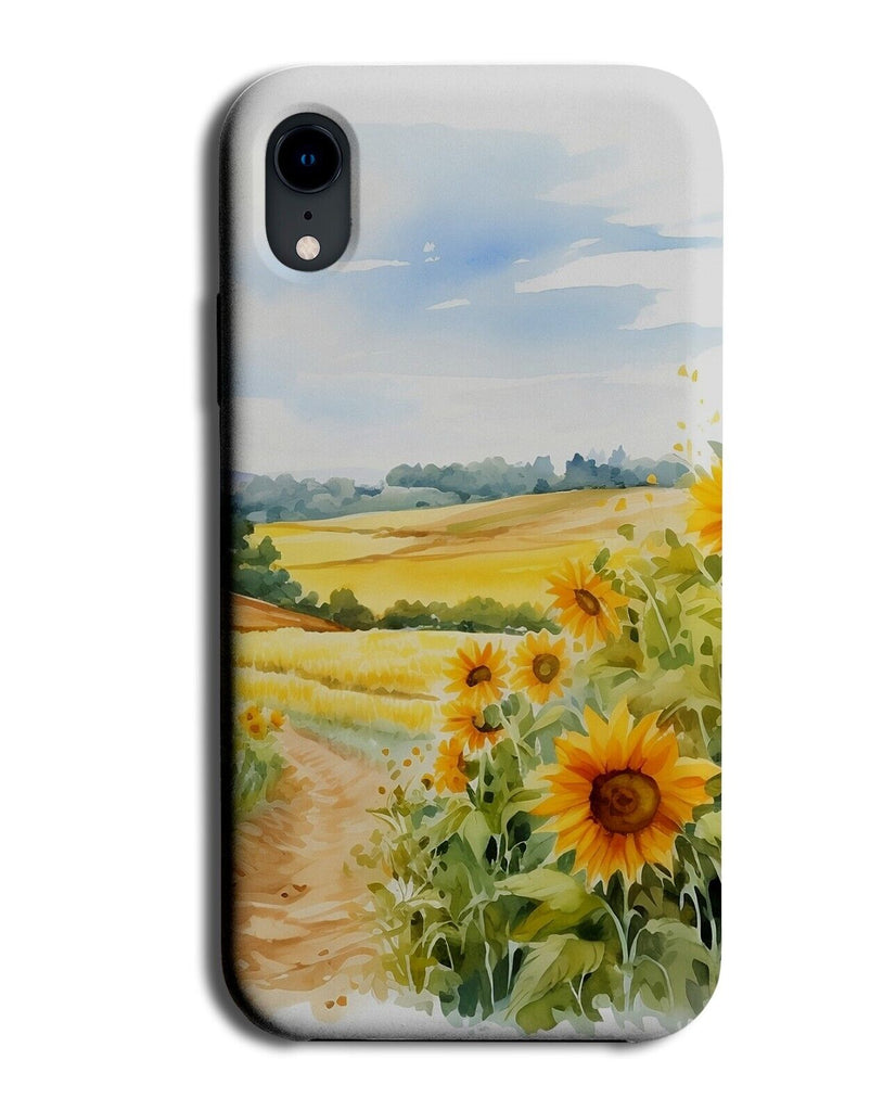 Country Field Phone Case Cover Sunny Sun Flower Petals Farm Farming Yellow CR24