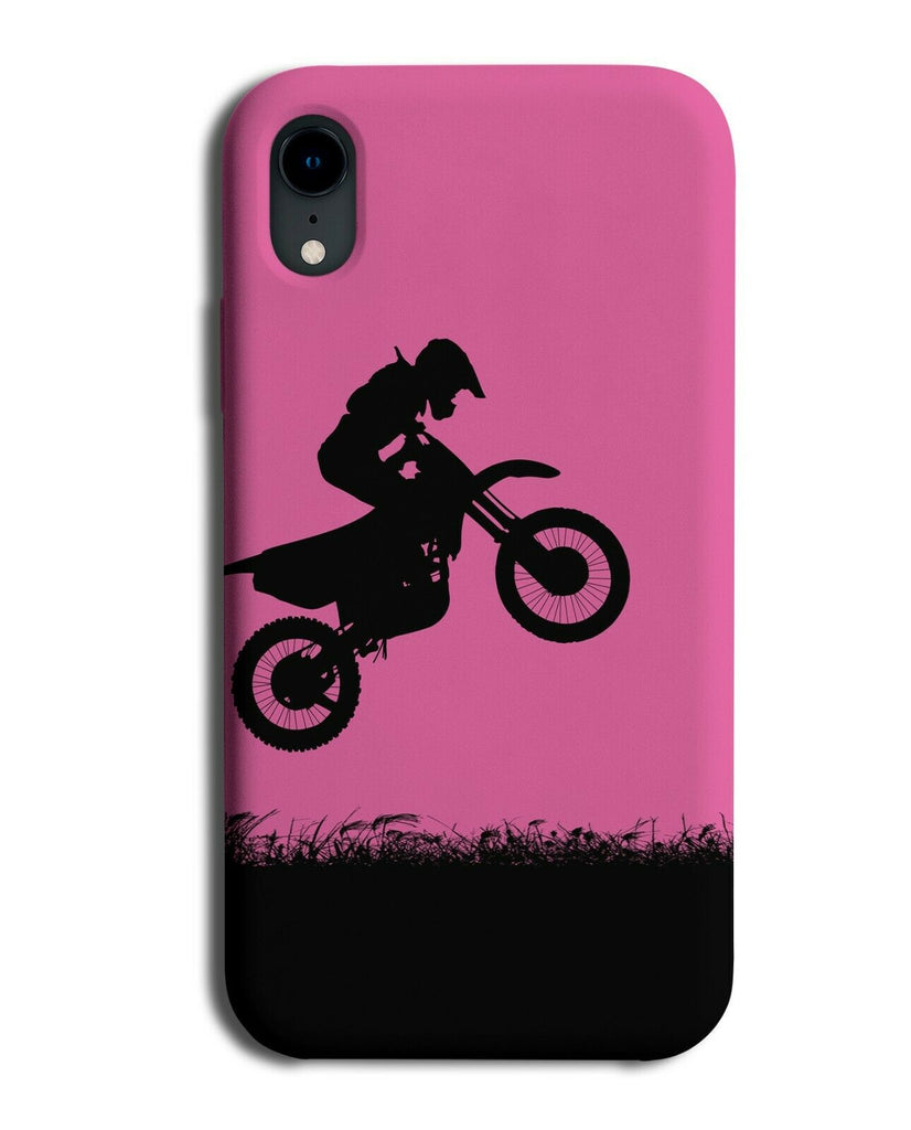 Motorbike Phone Case Cover Motor Bike Bikes Helmet Gift Hot Pink Colour i619