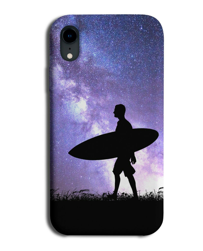 Surfboard Phone Case Cover Surfer Surf Board Surfing Galaxy Moon Universe i749