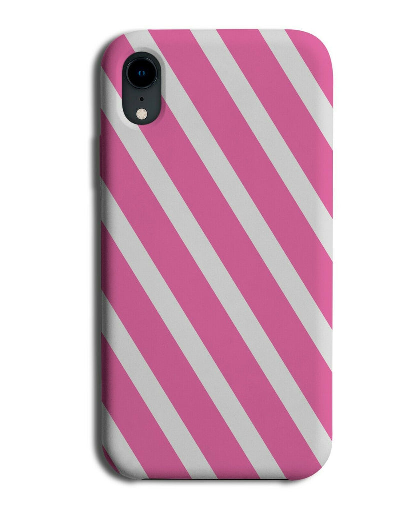 Hot Pink and White Striped Phone Case Cover Stripes Coloured i876