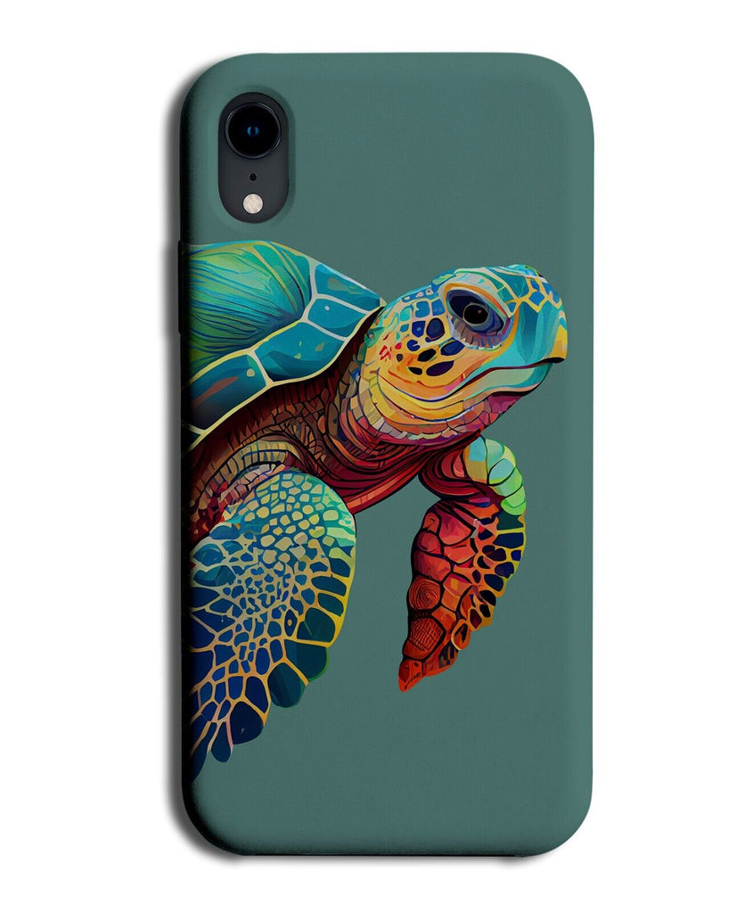 Colorful Sea Turtle Phone Case Cover Turtles Ocean Multicoloured Neon Style BI99