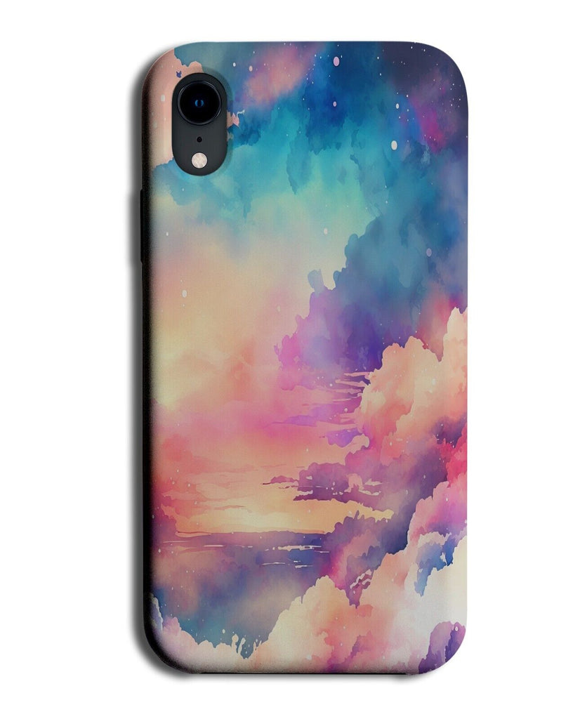 Watercolour Clouds Painting Phone Case Cover Cloud In Sky Oil Pastel Paint CF50