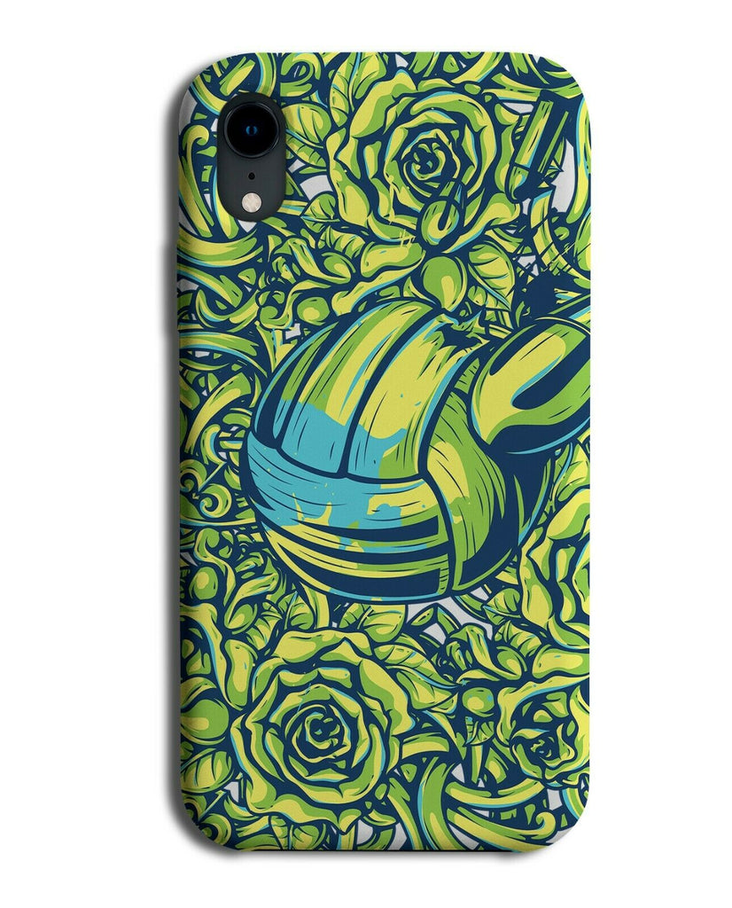 Green Floral Volleyball Phone Case Cover Volley Ball Netball Rose Roses E327