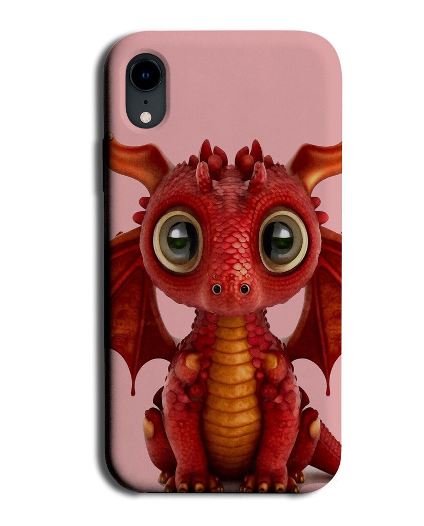 Little Red Dragon Phone Case Cover Cute Adorable Dragons Face Body Picture AL04
