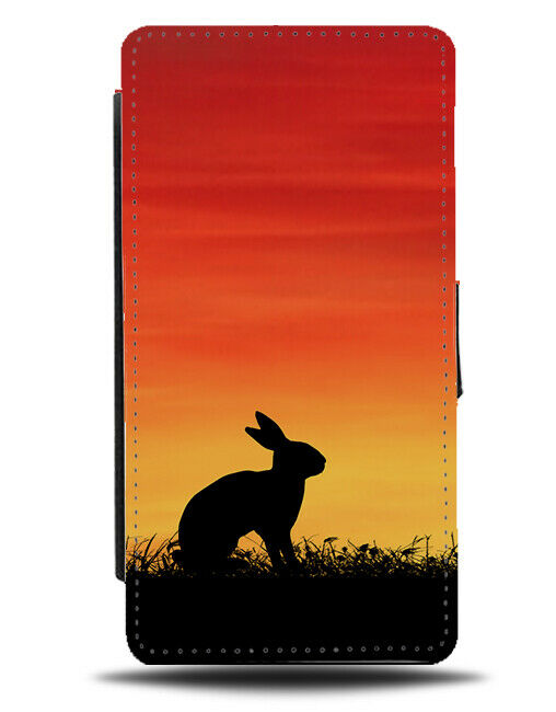 Rabbit Flip Cover Wallet Phone Case Rabbits Bunny Bunnies Sunset Sunrise i253