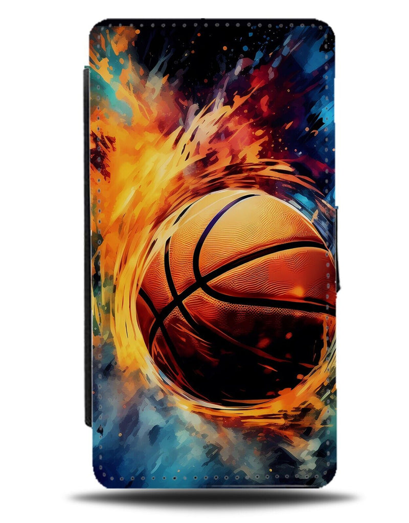Fire Basketball Flip Wallet Case Basketballs Ball Fireball Player Sport CY96