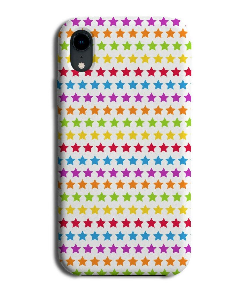 Colourful Stars Phone Case Cover Star Pattern Design Print Rainbow Kids E750