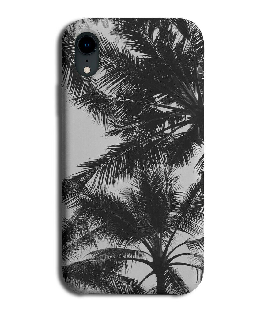 Black and White Palm Tree Leaves Photograph Phone Case Cover Photo Picture G868