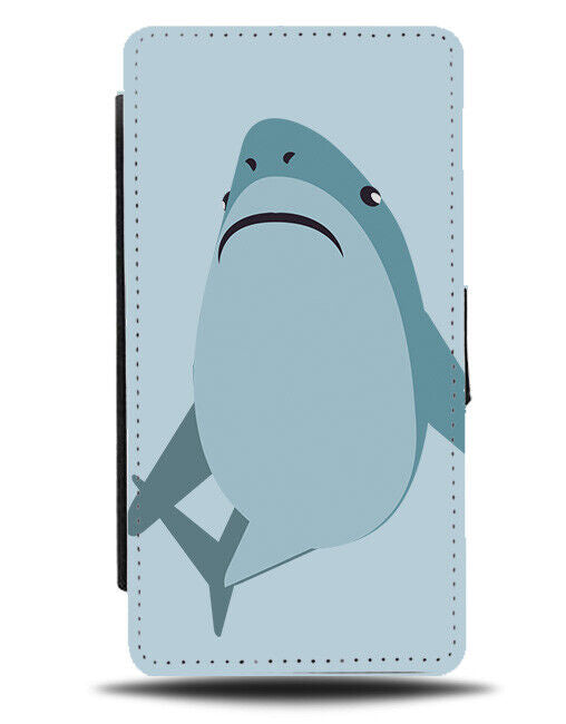 Cartoon Underwater Great White Shark Flip Wallet Case Swimming Sharks K262