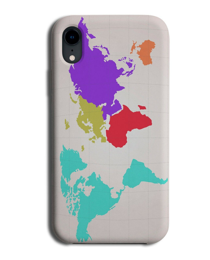 Colourful World Map Phone Case Cover Atlas Shape Countries Continents Earth K085