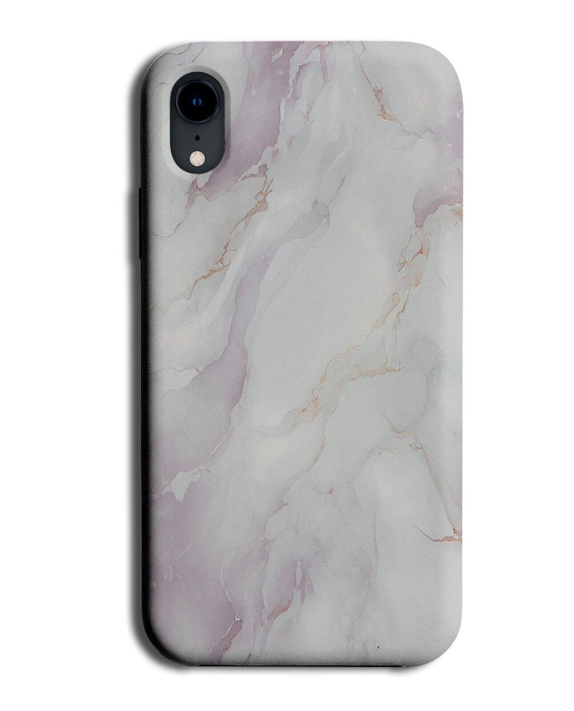 White Marble Phone Case Cover With Pink Streak Marks Marbleised Print Marbl BF01