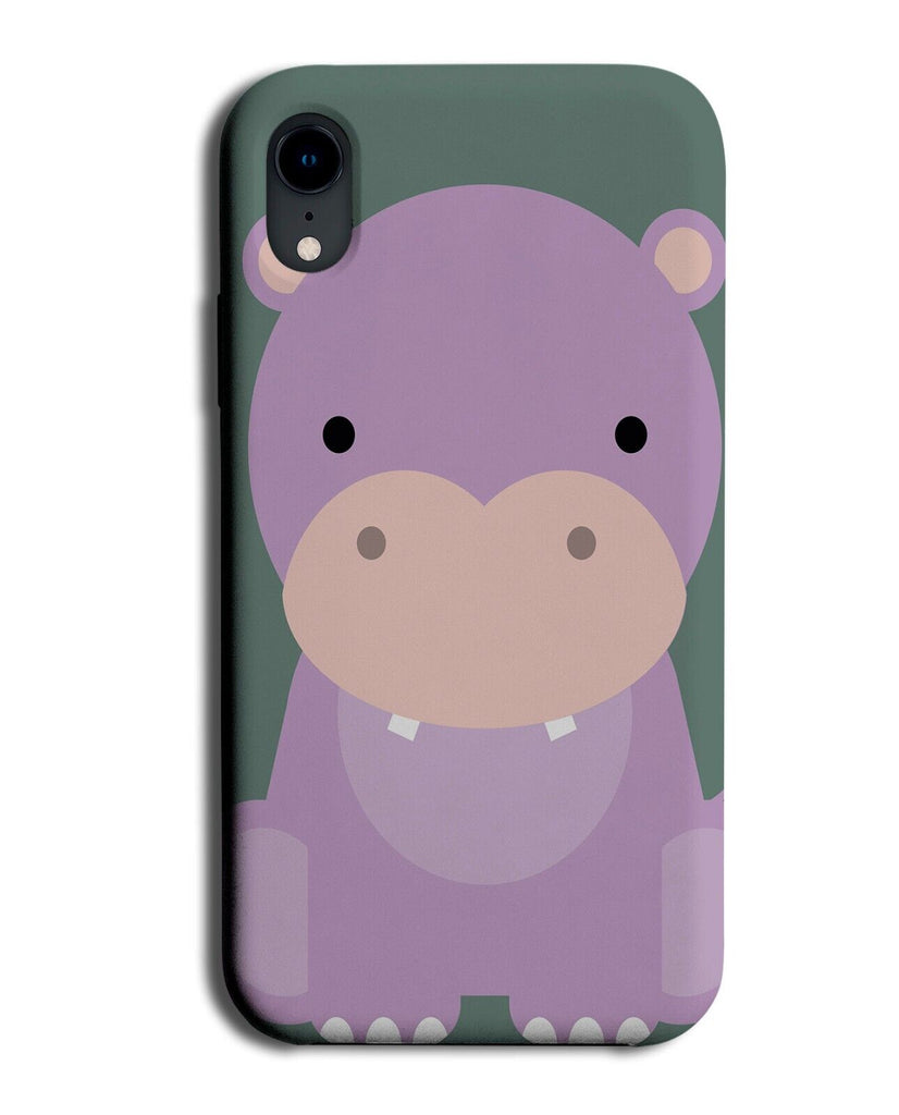 Hippo Phone Case Cover Hipo Hippo's Purple Animal Cartoon Childrens Kids Q852J