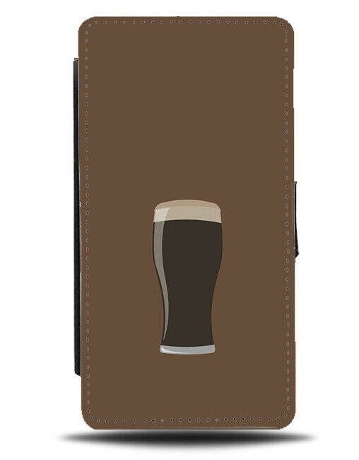 Pint Of Beer Flip Cover Wallet Phone Case Boy Gift Present Lad Ale Mens B656