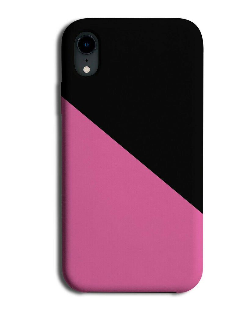 Black and Hot Pink Phone Case Cover Dark Mens Goth Funky Design Subtle i453