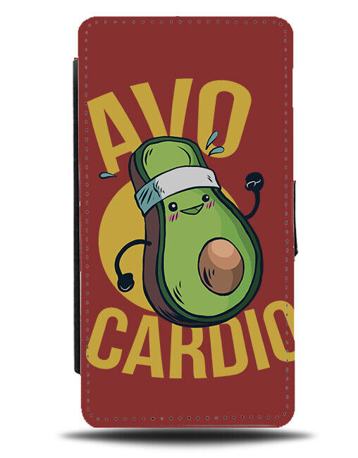 Cardio Flip Wallet Case Exercise Avocado Funny Gym Runner Avocados Fitness i990