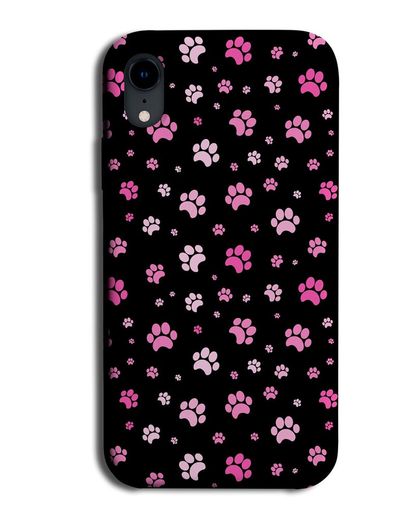 Pink Paw Prints Phone Case Cover Paws Cats Kitten Dog Dogs Hot Black Grunge AL18