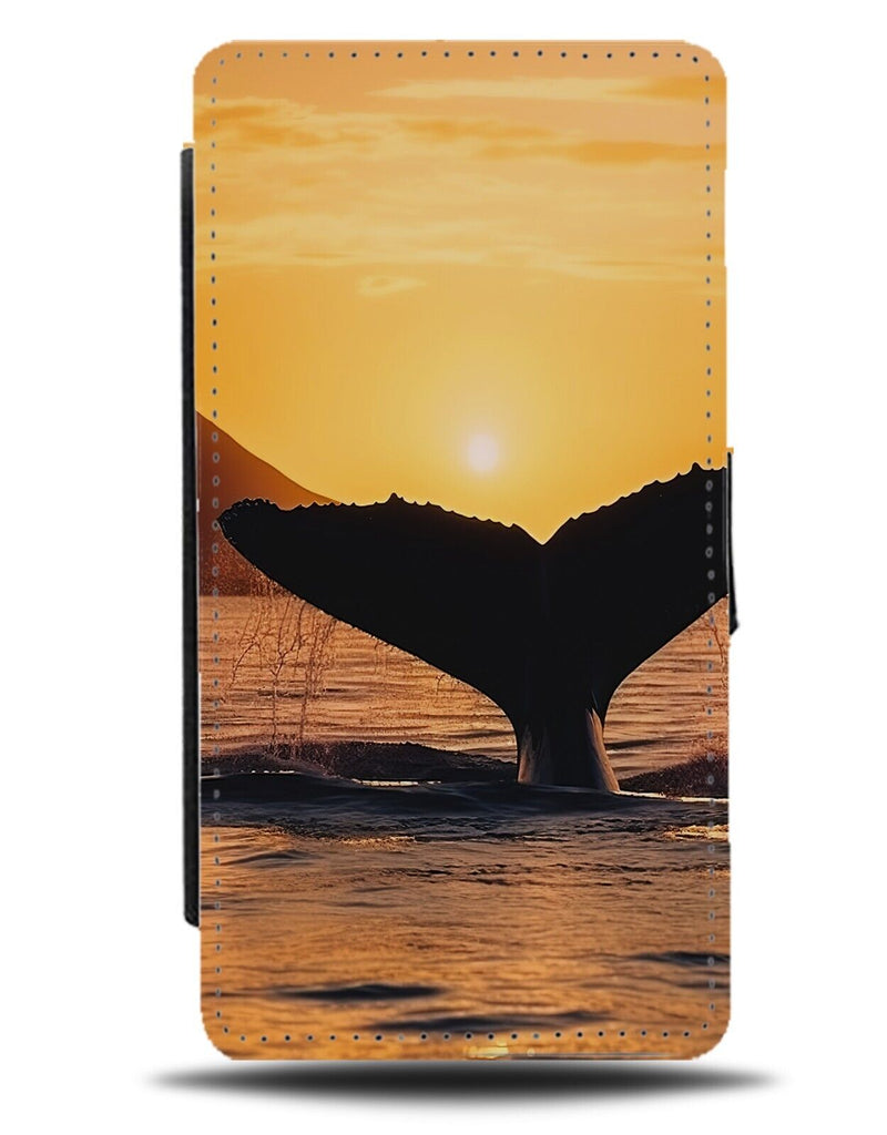 Whale Tail Flip Wallet Case Deep Ocean Whales Dive Fin Tip Photo Picture DD84